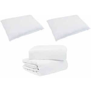 Duvet Set with Pillow 3 pcs White Microfiber and Cotton vidaXL Duvet Set with Pillow 3 pcs White Microfiber and Cotton vidaXL