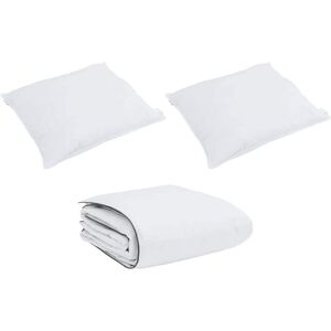 Winter Duvet with Pillow 3 pcs White Down Feather vidaXL Winter Duvet with Pillow 3 pcs White Down Feather vidaXL