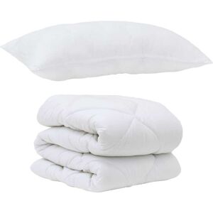 Duvet with Pillow 2 pcs White Microfiber vidaXL Duvet with Pillow 2 pcs White Microfiber vidaXL