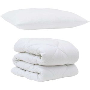 Duvet with Pillow 2 pcs White Microfiber vidaXL Duvet with Pillow 2 pcs White Microfiber vidaXL