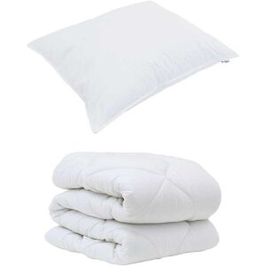 Duvet with Pillow 2 pcs White Microfiber vidaXL Duvet with Pillow 2 pcs White Microfiber vidaXL