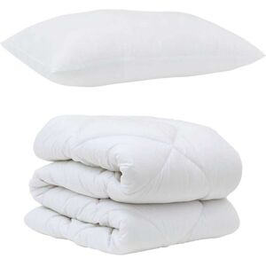 Duvet Set with Pillow 2 pcs White Microfiber vidaXL Duvet Set with Pillow 2 pcs White Microfiber vidaXL