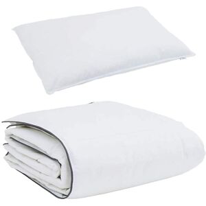 Duvet Set with Pillow 2 pcs White 140 x 220 cm Down Vidaxl Duvet Set with Pillow 2 pcs White 140 x 220 cm Down Vidaxl