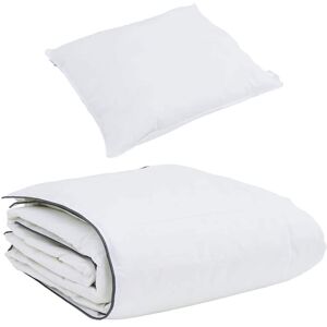 Duvet Set with Pillow 2 pcs White 140 x 220 cm Down Vidaxl Duvet Set with Pillow 2 pcs White 140 x 220 cm Down Vidaxl