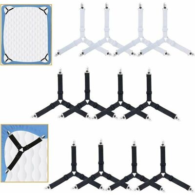 Dewdat - 12pcs Triangle Bed Sheet Fasteners,Elastic Mattress Stretcher Fitted Sheet Bed Sheet Adjustable, for Bed Sheets, Mattress Covers, Sofa Dewdat - 12pcs Triangle Bed Sheet Fasteners,Elastic Mattress Stretcher Fitted Sheet Bed Sheet Adjustable, for Bed Sheets, Mattress Covers, Sofa