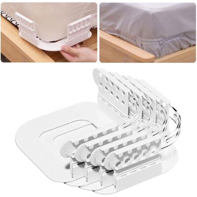 YS-YALOTRS 4-Pack Bed Sheet Support, Mounted Sheet Support Keeps Sheets Firm and Tight, Non-Slip Sheet Fasteners with Easy-to-Install Locking Strip, White YS-YALOTRS 4-Pack Bed Sheet Support, Mounted Sheet Support Keeps Sheets Firm and Tight, Non-Slip Sheet Fasteners with Easy-to-Install Locking Strip, White