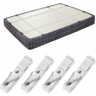 Dewdat - Bed Sheet Holder Straps - Adjustable Fitted Sheet Clips - Bed Sheet Fastening Straps - Elastic Clip Retainer for Bed Sheet Mattress Cover Dewdat - Bed Sheet Holder Straps - Adjustable Fitted Sheet Clips - Bed Sheet Fastening Straps - Elastic Clip Retainer for Bed Sheet Mattress Cover