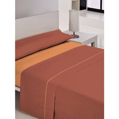 Cotton bedding set - CASA - Bed 180 cm - 260x260 cm - Orange - Solid - Machine washable at 30 °C - Flat sheet Cotton bedding set - CASA - Bed 180 cm - 260x260 cm - Orange - Solid - Machine washable at 30 °C - Flat sheet