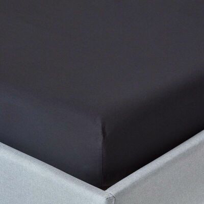 HOMESCAPES Black Egyptian Cotton Deep Fitted Sheet 200 Thread Count, King - Black HOMESCAPES Black Egyptian Cotton Deep Fitted Sheet 200 Thread Count, King - Black