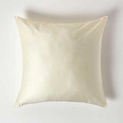 Homescapes Square - 60x60 cm, Cream Organic Cotton Pillowcase - Pillowcase Homescapes Square - 60x60 cm, Cream Organic Cotton Pillowcase - Pillowcase