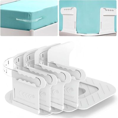 TORMATOR Removable sheet clips, easy to install, suitable for mattresses 15 to 30 cm thick the sheet clips can keep sheets firm and tight 6 pieces of fitted TORMATOR Removable sheet clips, easy to install, suitable for mattresses 15 to 30 cm thick the sheet clips can keep sheets firm and tight 6 pieces of fitted