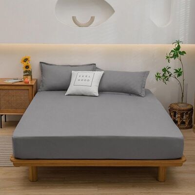 TORMATOR Thick Stretch Jersey Fitted Mattress Sheet, 180x200cm, Percale Cotton Mattress Protector (grey) TORMATOR Thick Stretch Jersey Fitted Mattress Sheet, 180x200cm, Percale Cotton Mattress Protector (grey)