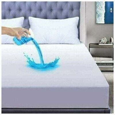 DEBUNS Waterproof Bamboo Mattress Protector 200x200 cm, Soft and Hypoallergenic, Anti-Dust Mite and Bacteria, Breathable, Stretchable Mattress Cover with 30 DEBUNS Waterproof Bamboo Mattress Protector 200x200 cm, Soft and Hypoallergenic, Anti-Dust Mite and Bacteria, Breathable, Stretchable Mattress Cover with 30