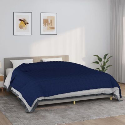 vidaXL Weighted blanket blue 235x290 cm 11 kg fabric vidaXL Weighted blanket blue 235x290 cm 11 kg fabric