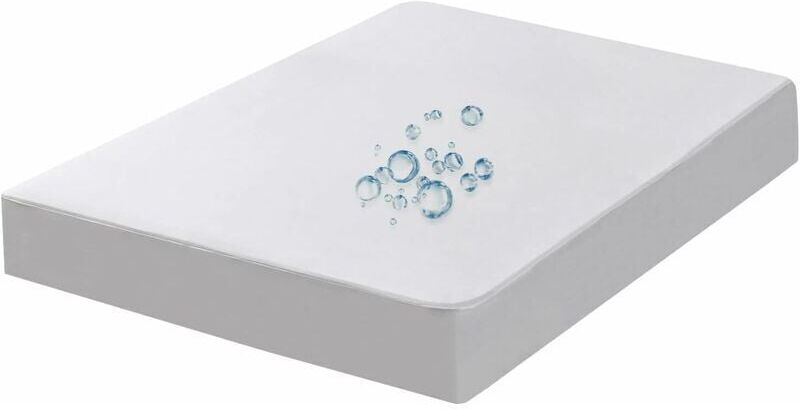 Ccykxa - 100x200+30cm) Waterproof Mattress Protector, Breathable Sheet, Hypoallergenic, Anti-mite, Antibacterial, Noiseless, Super Soft, Fitted