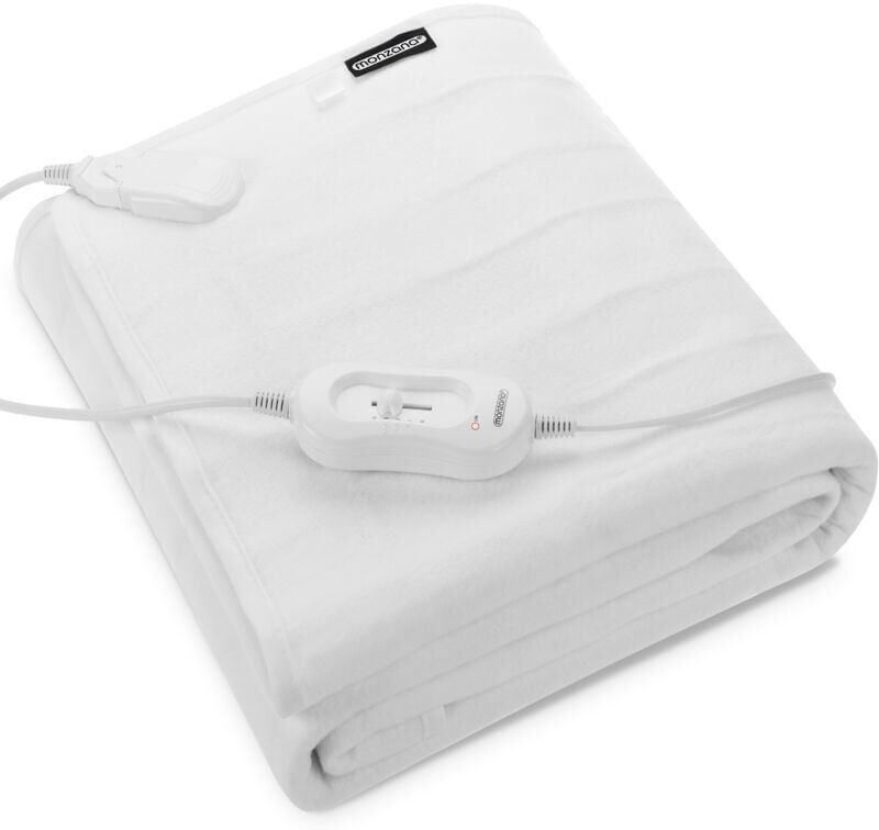 Monzana - 60W Heated Electric Underblanket 150x80cm Cosy Warming Single Bed Blanket 3 Adjustable Power Levels Overheating Protection Machine Washable