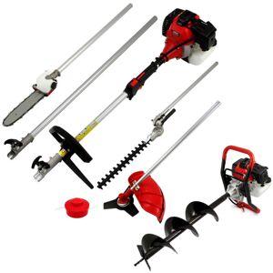 MONSTER SHOP 5 in 1 Multi Tool 52cc & Earth Auger Petrol Garden Brush Grass