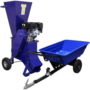 T-MECH Atv Trailer 295kg Tipping & 15HP Wood Chipper Petrol Shredder