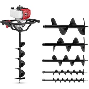 HILLVERT Auger set - 1.6 kW - incl. 6 augers and 2 extensions Borer Post drill