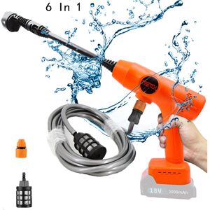 TEETOK Cordless Battery pressure washers,Brushless,6 in 1 ,High Car Jet Wash Cleaner Water Gun+fittings (Not Included Battery),Compatible With Makita