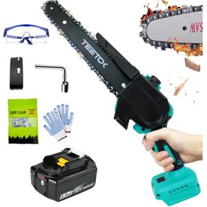 Teetok - Cordless Chainsaw,Battery Powered Chainsaw, 8' Cordless Electric Chainsaw, Portable Mini Wood Cutter, + 1x5.5A Battery(Without