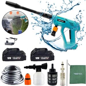 Teetok - Cordless High Pressure Washer Spray Water Gun Power Jet Wash Car Cleaner + 2x 3.0A Battery +1x Fast Charger,Compatible with Makita Battery