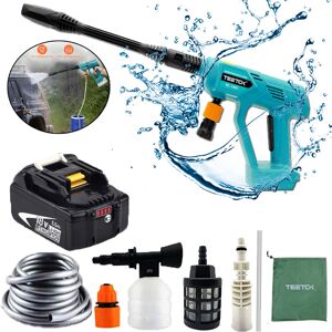 Teetok - Cordless High Pressure Washer Spray Water Gun Power Jet Wash Car Cleaner 18V with 1x5.5A Battery ( Not Included Charger),Compatible with