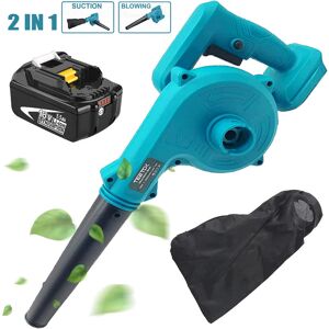 TEETOK Cordless leaf blowers and vacuums,Garden Air Blowers 2In1 for Snow/Patio/Garden/Garage Cleaning +5.5A Battery (No Charger) Compatible with MaKita 18V