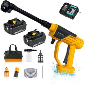 TEETOK Cordless Pressure Washer, 18v Battery Jet Wash 6 In 1 Nozzle, Foam Pot, 16ft Hose For Patio Cleaning And Car Washing, Portable Power Washer