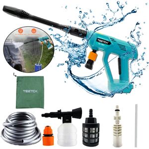 TEETOK Cordless pressure washer, 18V Compatible for Makita battery, 6-in-1 nozzle of 30 bar, for washing cars, watering flowers, cleaning floors Replacement