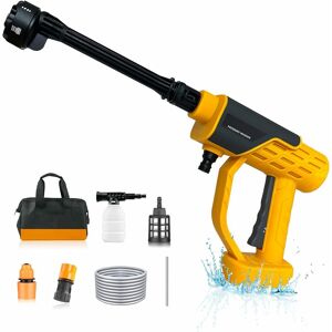 Teetok - Cordless Pressure Washer, 18v Jet Wash 6 In 1 Nozzle, Foam Pot, 16ft Hose For Patio Cleaning , Car Washing, Portable Power Washer (No