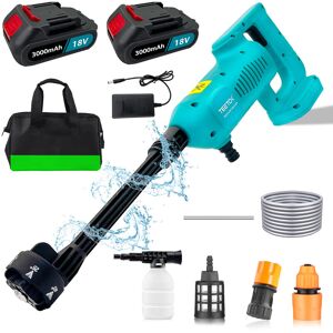 Teetok - Cordless Pressure Washer with 2x3.0Ah Battery, Pressure Washer Compatible with Makita 18V Battery,Battery High Power Washer Machine,Electric