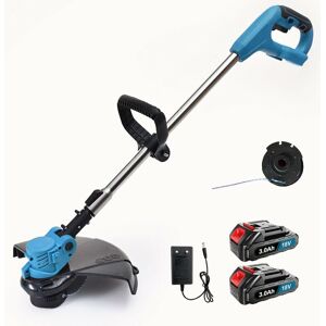 Teetok - Cordless strimmers,Cordless Grass Line Trimmer,with 1 Replacement Spool (with line), 2x3000mAh Battery and Charger, for Garden Clearing