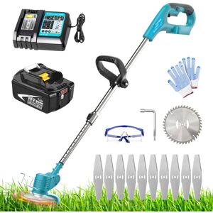TEETOK Cordless strimmers,Grass Trimmer Garden Edger Electric Grass Shears LXT 18v+5.5A Battery+Charger,Compatible with Makita Battery