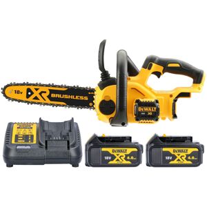 DCM565 18V xr Li-ion 30cm Brushless Compact Chainsaw With 2 x 4.0Ah Batteries & Charger - Dewalt