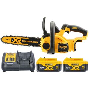 DCM565 18V xr Li-ion 30cm Brushless Compact Chainsaw With 2 x 5.0Ah Batteries & Charger - Dewalt