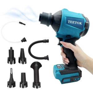 TEETOK Electric Dust Blower, Compressed Air Spray,Hand Vacuum Cleaner Turbo Clean,50,000 rp, Mini Vacuum Cleaner ,for Office Equipment,Sofas,Car+2x 3.0A