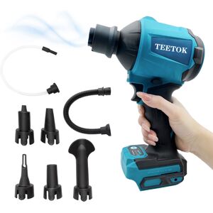 TEETOK Electric Dust Blower, Compressed Air Spray,Hand Vacuum Cleaner Turbo Clean,50,000 rp, Mini Vacuum Cleaner ,for Office Equipment,Sofas,Car+2x 5.5A