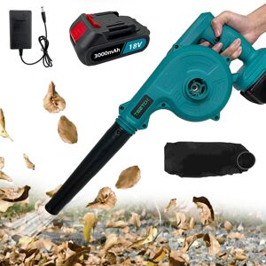 TEETOK Electric leaf blowers and vacuums, 2-in-1 Cordless Garden Leaf Blower & Vacuum Cleaner,for Lawn Leaf Blowing, Snow,Car, Dust Clearing +3.0A