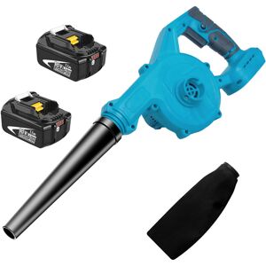 Teetok - Electric leaf blowers and vacuums, 2 In 1 Cordless Leaf Blower,Cordless Air Blower, Garden Snow Dust Leaf Electric Suction Vacuum+2x 5.5A