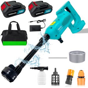 Teetok - Electric pressure washers,6 in 1 Portable Cordless Car Pressure Washer, Cordless Water Wash Gun + 2 Batteries + Charger, Compatible with