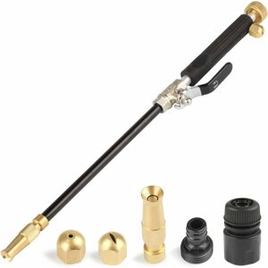 TINOR Jet Pressure Washer, High Pressure Hose Nozzle, Pressure Washer Lance, Expandable Garden Hose End, Window Cleaning Sprayer (Adjustable + Black)