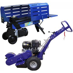 MONSTER SHOP Log Splitter 5T Electric & 13HP Stump Grinder Wood Timber Cutter