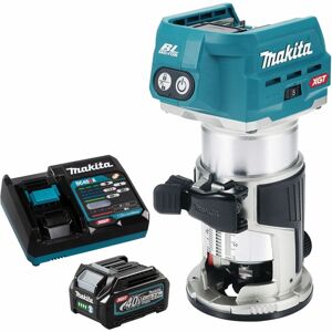 RT001GZ01 40V Brushless Router Trimmer With 1 x 2.5Ah Battery & Charger - Makita