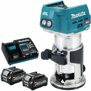 RT001GZ01 40V Brushless Router Trimmer with 2 x 2.5Ah Battery & Charger - Makita
