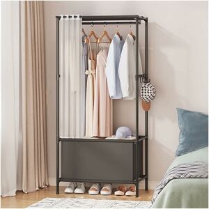 Denuotop - Dressing room kit,Cloakroom including - storage cabinet, cloakroom cabinet, cloakroom cabinet - black,166 62 43cm