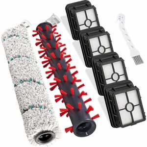 PESCE Replacement Parts for Bissell CrossWave Cordless Max 2554A, 2787 Multi-Surface Brush Roll + 2786 Carpet Brush Roll + 1866 hepa Filters, with Cleaning