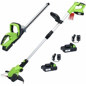 Berkfield Home - Royalton 2 Piece Cordless Garden Power Tool Set with Chargers&Batteries