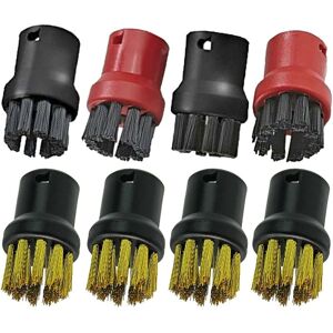 Spares2go - Nylon + Brass Wire Brush Tool Nozzles for Karcher Steam Cleaners (Pack of 8)