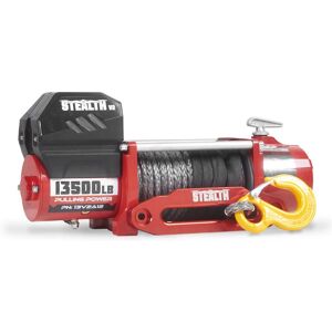 STEALTH WINCHES Stealth V2 13500lb 12v Wireless Recovery Winch with Synthetic Rope - High-Powered Motor, 2 Wireless Remotes, Heavy Duty, Easy to Use